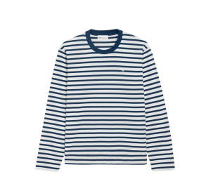 Buy Ami Paris Long Sleeves Mariniere Ami de Coeur T-shirt Ink White at Sasom – Authentic and Ready to Ship