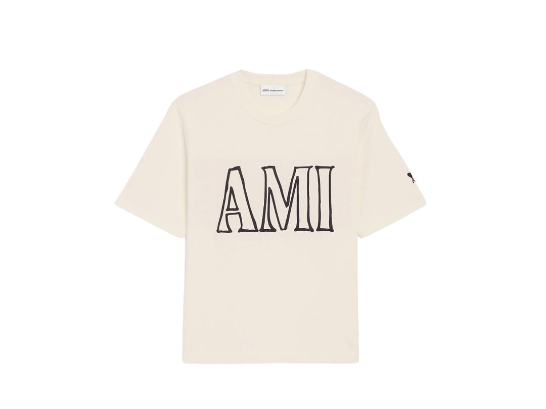 Ami Paris Ami Paris Short Sleeves T-Shirt White Cream