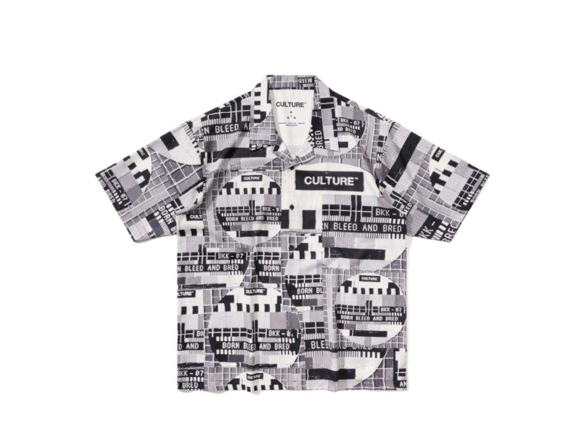 V.A.C. V.A.C. Culture Culture Test Pattern Monotone Bowling Shirt