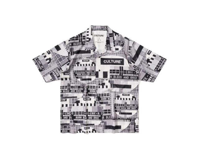V.A.C. V.A.C. Culture Culture Test Pattern Monotone Bowling Shirt - view 1