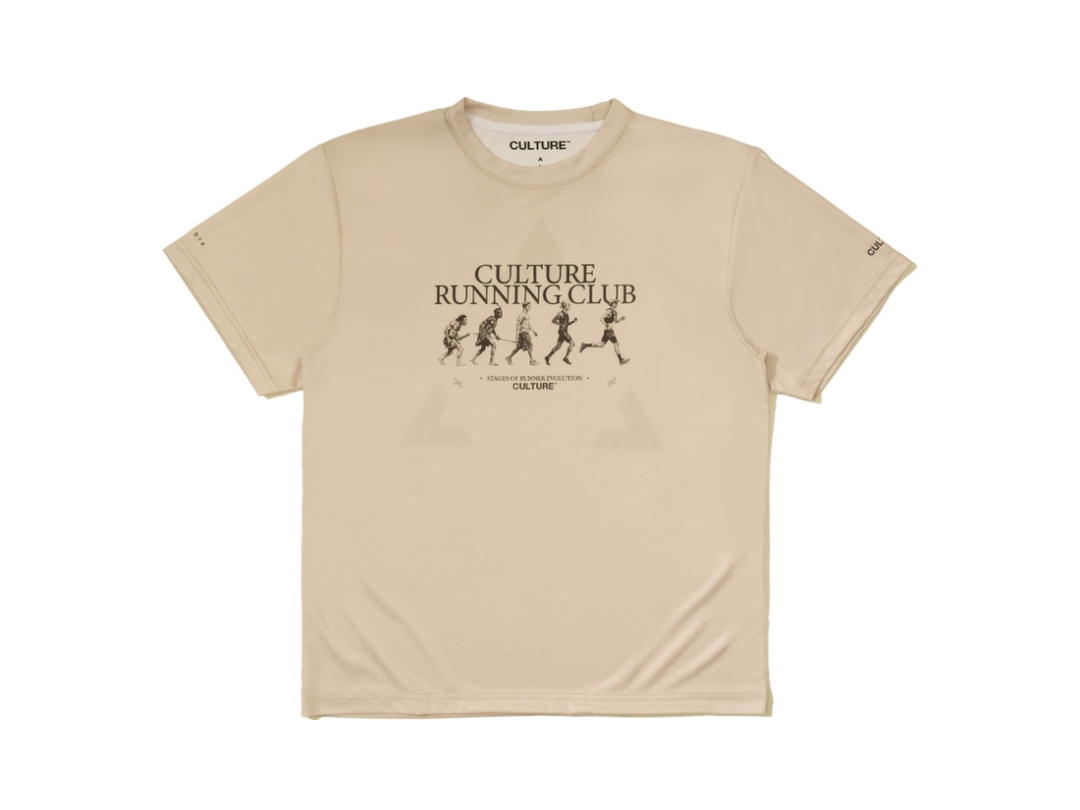 V.A.C. V.A.C. Culture Running Club Evolution in Motion Running Shirt Beige