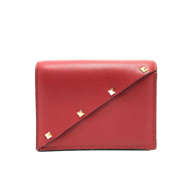 Valentino VALENTINO 5Ｗ2P0AE4VRF Rock studs Compact Wallet Folded wallet Leather Red - view 3