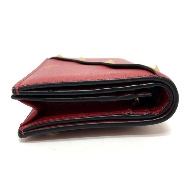 Valentino VALENTINO 5Ｗ2P0AE4VRF Rock studs Compact Wallet Folded wallet Leather Red - view 4