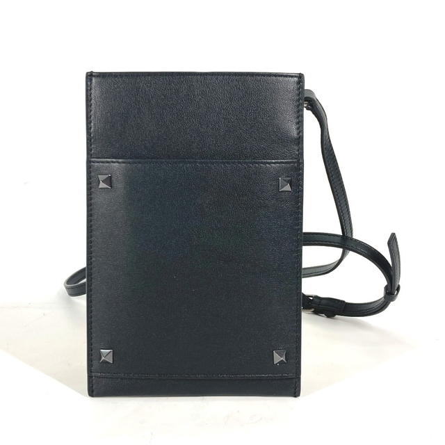 Valentino VALENTINO Bag Crossbody Pochette logo Studs Shoulder Bag Leather Black - view 2