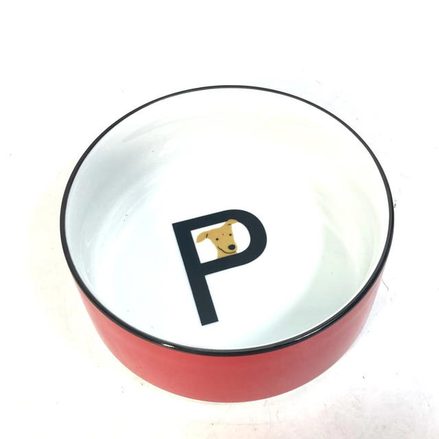 Valentino VALENTINO dog pet ROCKSTUD PET Food Bowl plate food plate White/Red Unused - view 2