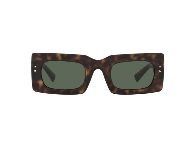 Valentino Valentino Eyewear In Acetate Frame With Green Lens Havana - view 1