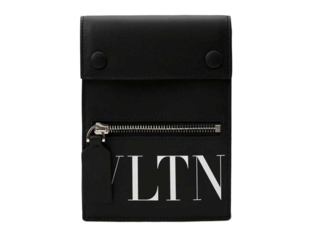 Valentino VALENTINO GARAVANI Black VLTN Phone Case With Neck Strap