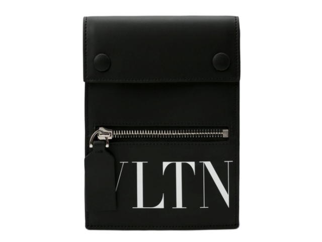Valentino VALENTINO GARAVANI Black VLTN Phone Case With Neck Strap - view 1
