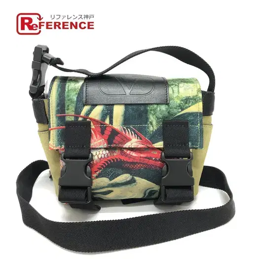 Buy Valentino Garavani Dragon motif Crossbody Shoulder Bag Canvas Green/Black at Sasom – Authentic and Ready to Ship