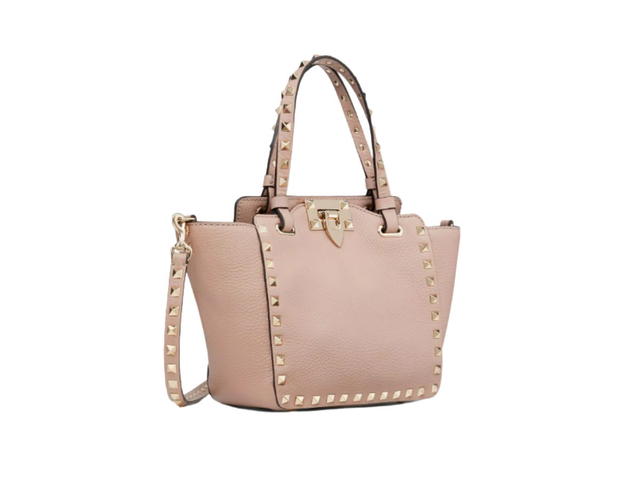 Valentino Valentino Garavani Mini Rockstud Grainy Calfskin Bag Poudre - view 3