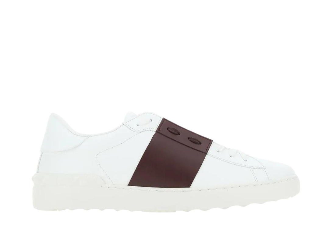 Valentino Valentino Garavani Open White Calfskin Sneaker White-Brown