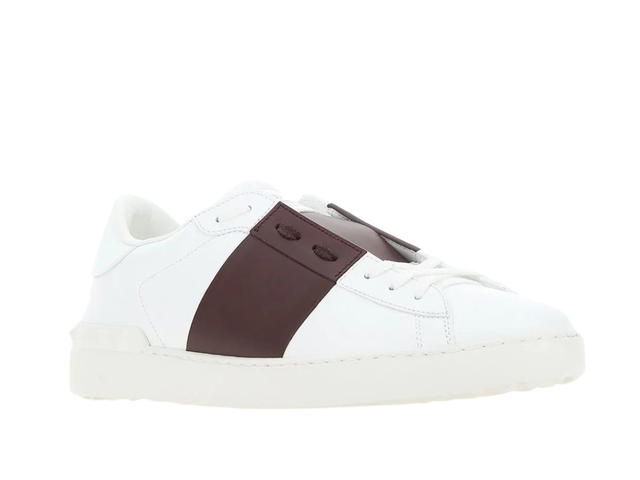 Valentino Valentino Garavani Open White Calfskin Sneaker White-Brown - view 2