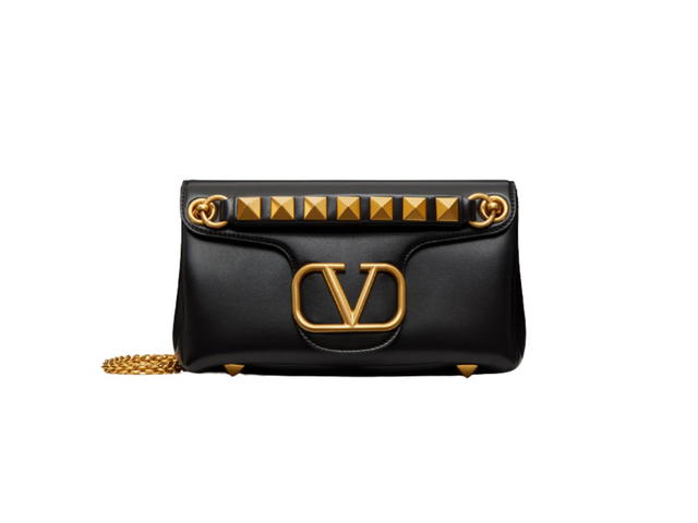 Valentino Valentino Garavani Stud Sign Nappa Shoulder Bag Black - view 1