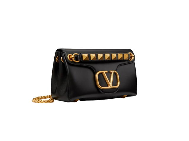 Valentino Valentino Garavani Stud Sign Nappa Shoulder Bag Black - view 2