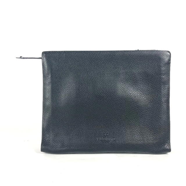 Valentino Valentino Garavani Studs Pouch bag with handle Clutch bag Leather Black - view 2