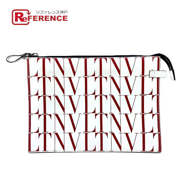 Valentino Valentino Garavani With strap Logo All-over Print Bicolor Pouch Clutch Bag - view 1