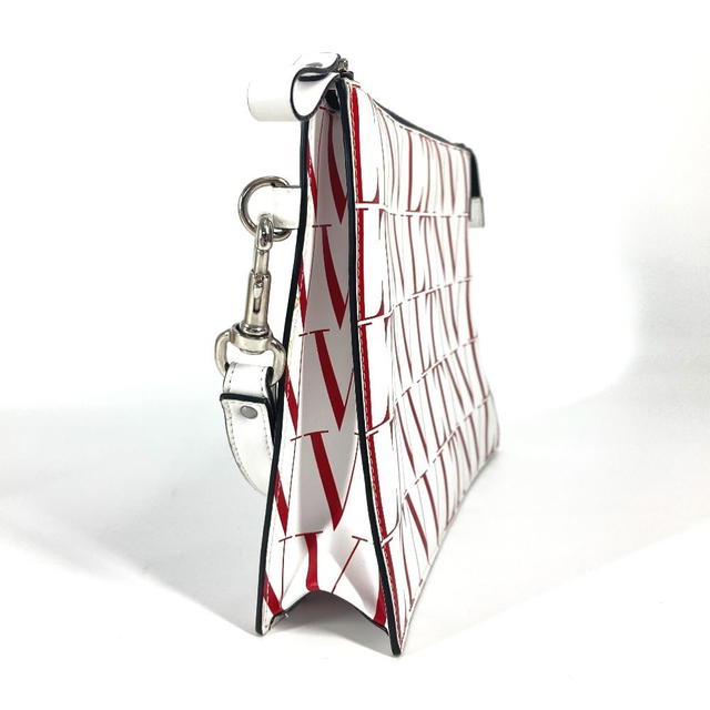 Valentino Valentino Garavani With strap Logo All-over Print Bicolor Pouch Clutch Bag - view 5