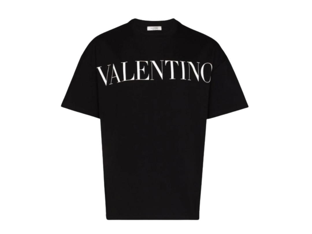 Valentino Valentino logo print short-sleeve T-shirt Black