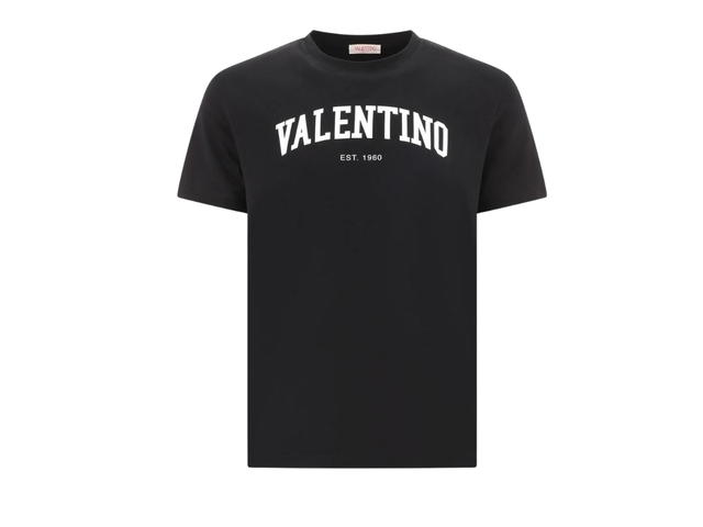 Valentino Valentino Logo Printed Crewneck T-Shirt Black - view 1