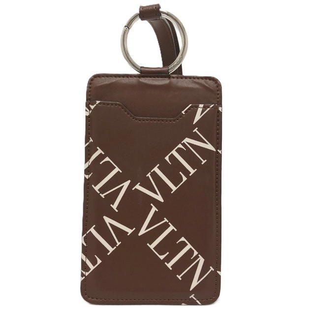 Valentino VALENTINO Logo Strap neck straps Shoulder Case pocket Leather Brown - view 2