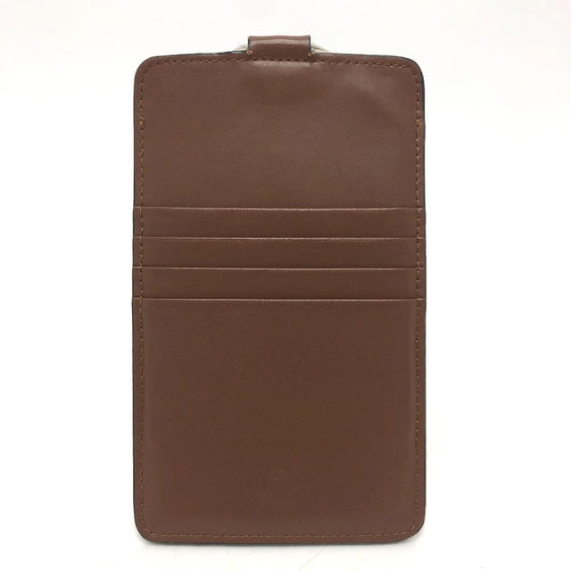 Valentino VALENTINO Logo Strap neck straps Shoulder Case pocket Leather Brown - view 4