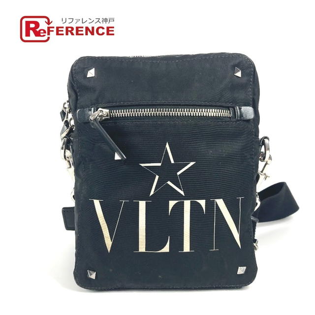 Valentino VALENTINO Logo studs Bag Crossbody Pochette Shoulder Bag Nylon Black/White - view 1