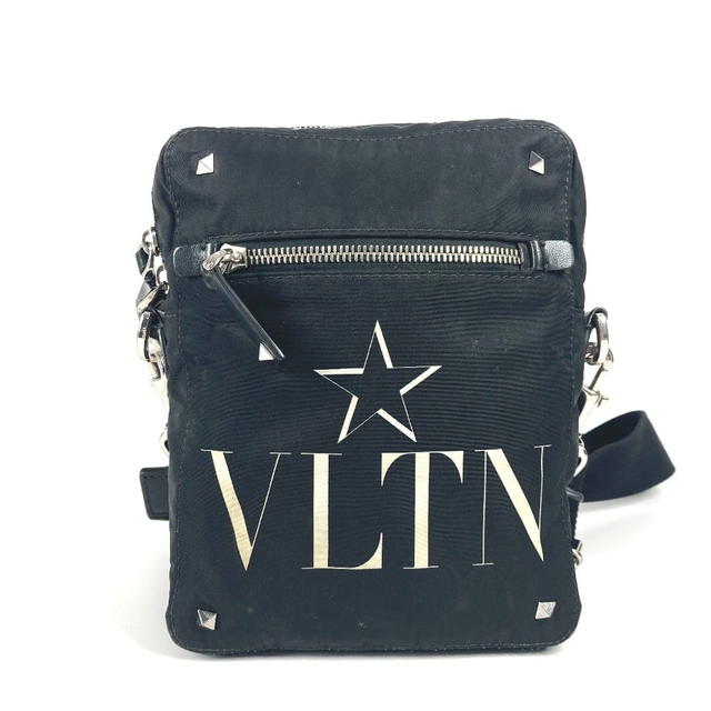 Valentino VALENTINO Logo studs Bag Crossbody Pochette Shoulder Bag Nylon Black/White - view 2