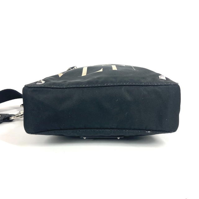 Valentino VALENTINO Logo studs Bag Crossbody Pochette Shoulder Bag Nylon Black/White - view 5