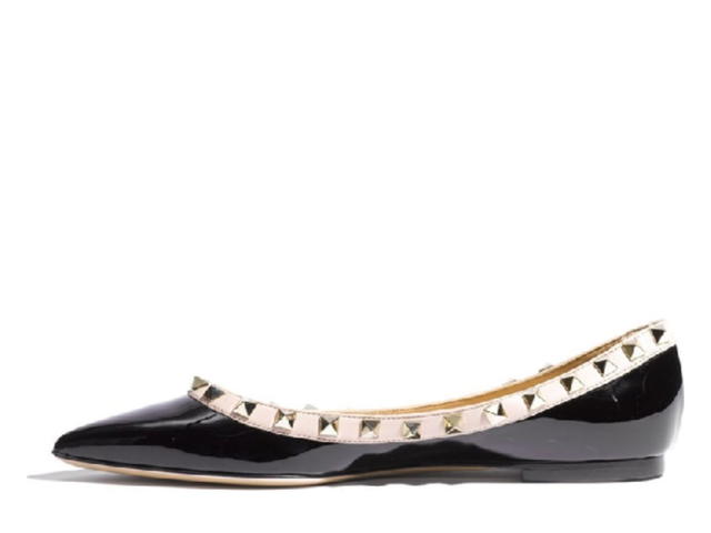 Valentino Valentino Rockstud Pointed Toe Ballerina Flat - view 2