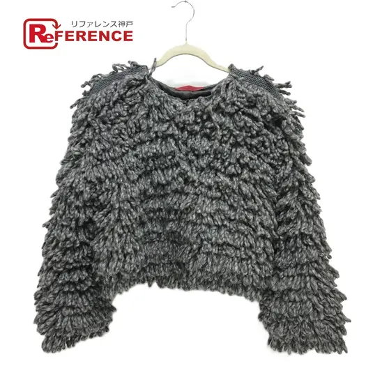 Buy VALENTINO S44GP0017 fringe knit Apparel Jackets Outerwear Short cardigan at Sasom – Authentic and Ready to Ship