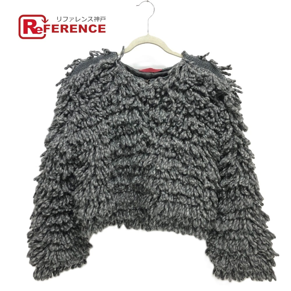 Valentino VALENTINO S44GP0017 fringe knit Apparel Jackets Outerwear Short cardigan