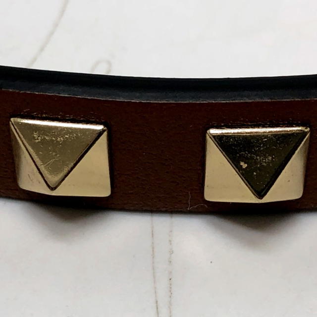 Valentino VALENTINO studded lead Pets Lead Leather Brown/GoldHardware/Gold studs - view 5