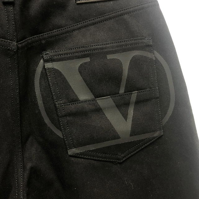 Valentino VALENTINO TV3DE00H5YB V logo cropped jeans Pants Denim Apparel Trousers Pants - view 4