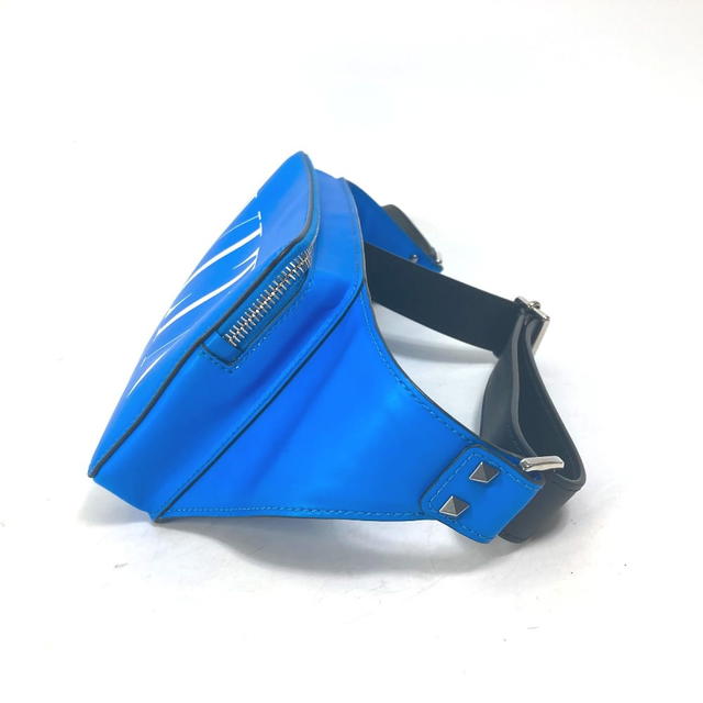 Valentino VALENTINO TY0B0719 VLTN logo body bag Cross Shoulder Bag Waist Pouch blue/White - view 5