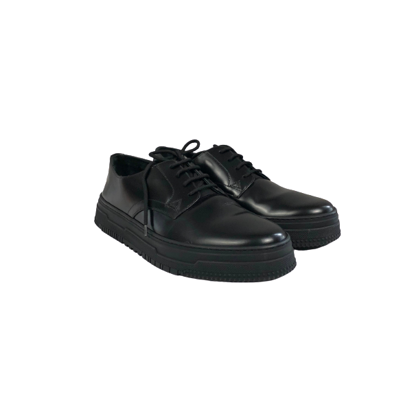 Valentino Valentino Chunky Black Leather Sneaker Derby
