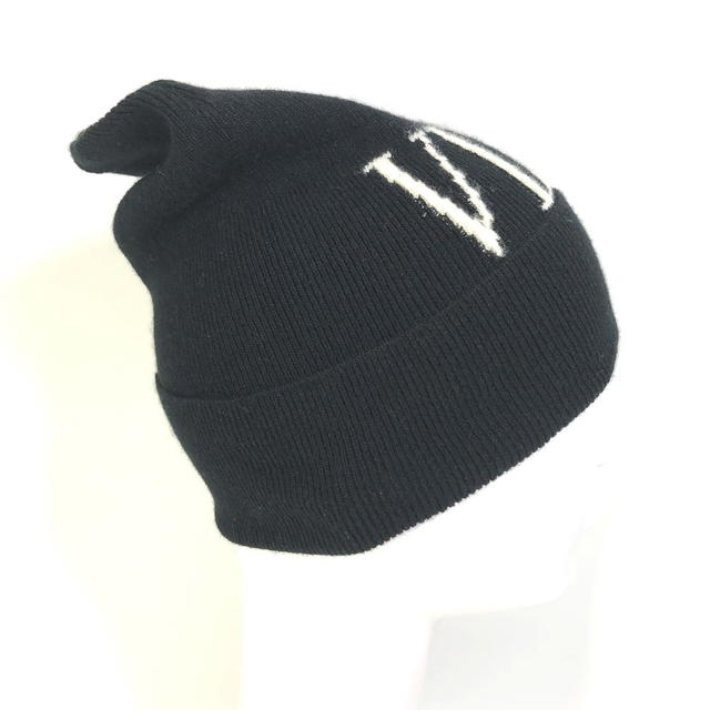 Valentino VALENTINO VLTN logo beanie knit cap Knit hat wool / silk Black/White - view 5