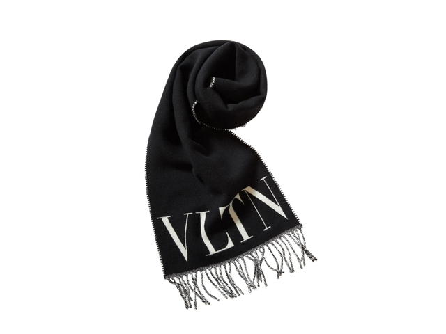 Valentino Valentino VLTN Wool And Cashmere Scarf Black/White - view 1
