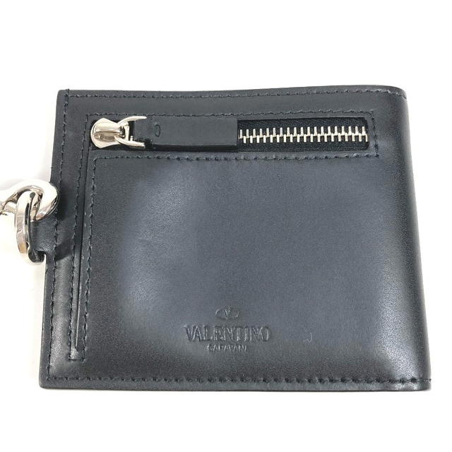 Valentino VALENTION VLTN Logo Neck strap Wallet Coin Case Purse Bifold Wallet Black - view 4