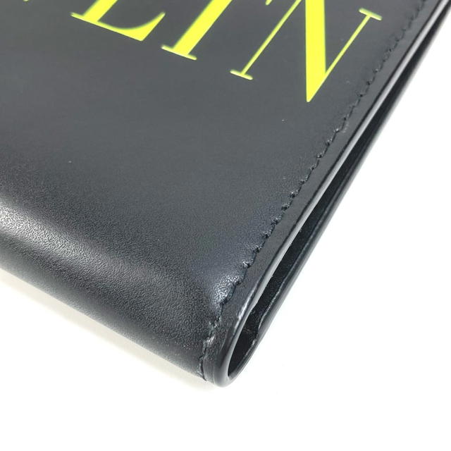 Valentino VALENTION VLTN Logo Neck strap Wallet Coin Case Purse Bifold Wallet Black - view 5