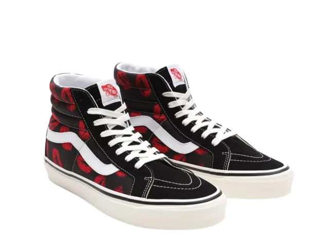 Vans Vans ANAHEIM FACTORY SK8-HI 38 DX SHOES Black Red Hot Lips - view 3