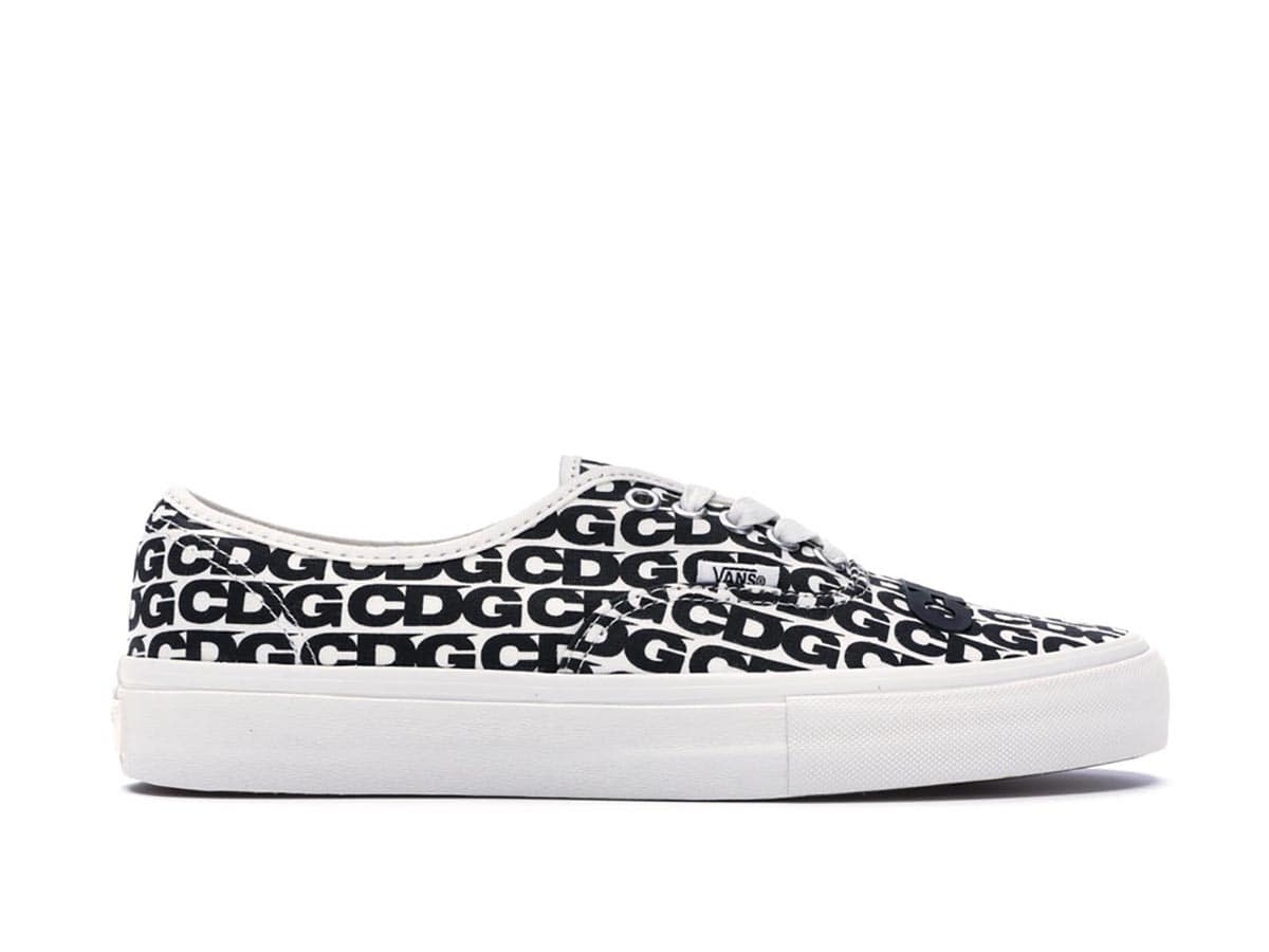 Vans Vans Authentic Comme des Garcons White Heel Tab