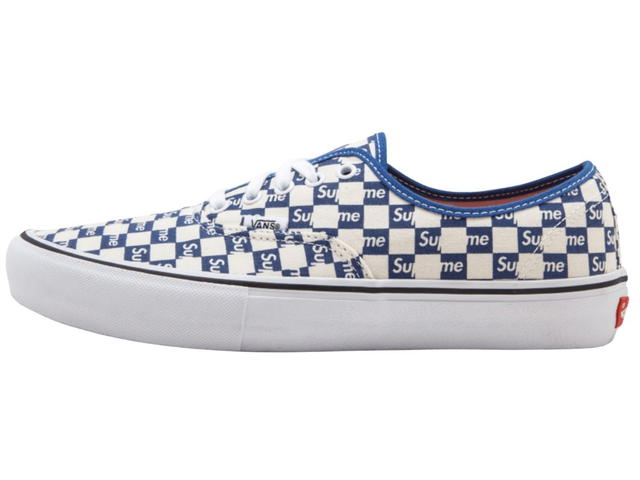 Vans Vans Authentic Supreme Blue Checker Logo - view 2