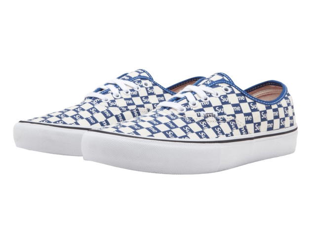 Vans Vans Authentic Supreme Blue Checker Logo - view 3