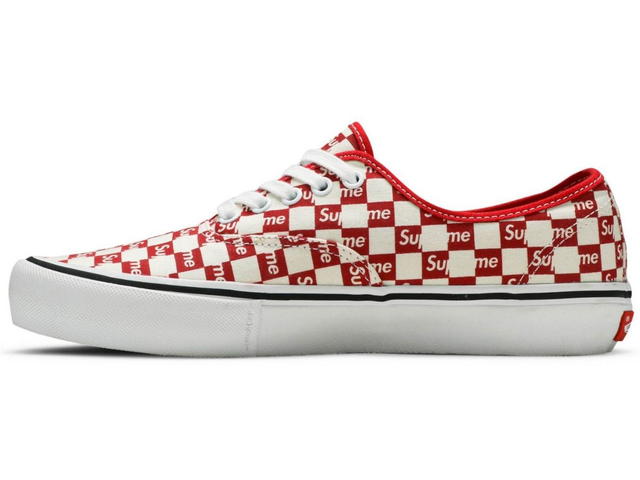 Vans Vans Authentic Supreme Red Checker Logo - view 2
