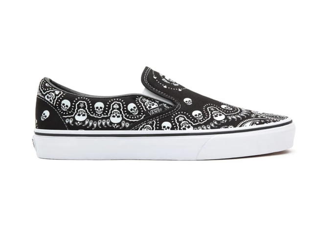 Vans Vans Classic Slip-On Skull Bandana Print Black White - view 1