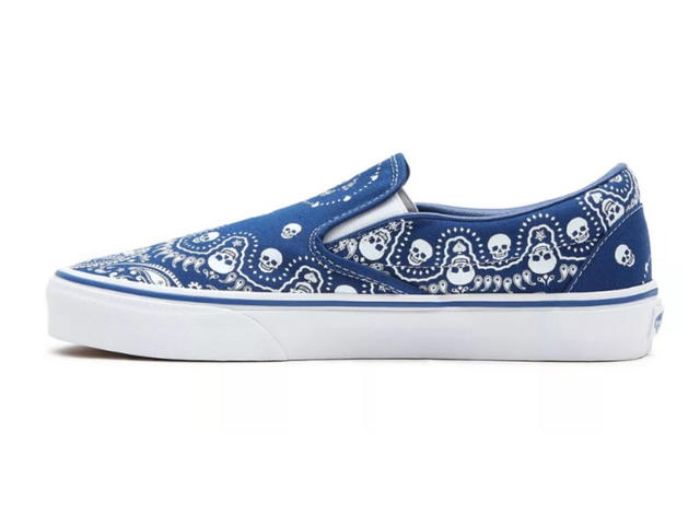 Vans Vans Slip-On Skull Bandana Blue - view 2