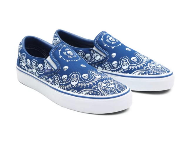 Vans Vans Slip-On Skull Bandana Blue - view 3