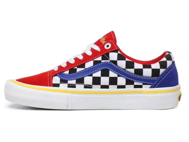 Vans VANS OLD SKOOL PRO - (BRIGHTON ZEUNER) RED/CHECKER/BLUE - view 2