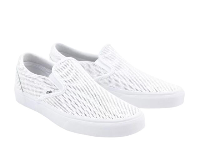 Vans VANS PERF LEATHER CLASSIC SLIP-ON SHOES WHITE - view 3