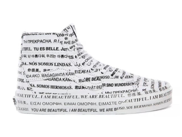 Vans VANS SK8-HI TAPERED - (WE ARE BEAUTIFUL) WHITE/TRUE WHITE - view 1